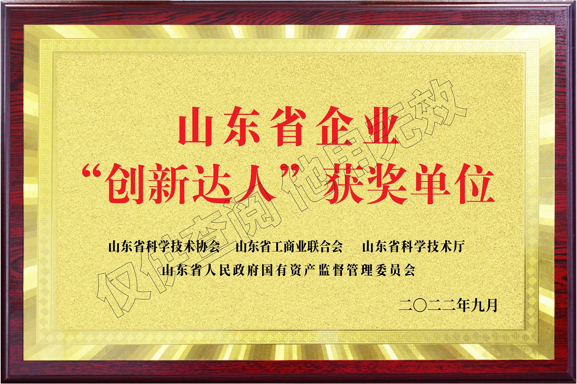 山東省企業(yè)“創(chuàng)新達(dá)人”獲獎(jiǎng)單位